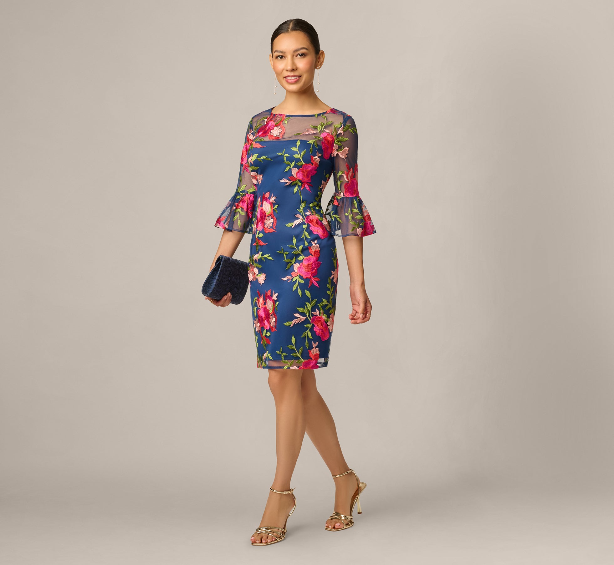 adrianna papell petite dresses Cocktail Dresses: Styles That Fit Just Right while the matching tie belt defines the waist Adrianna Papell Womens Floral Sheath
