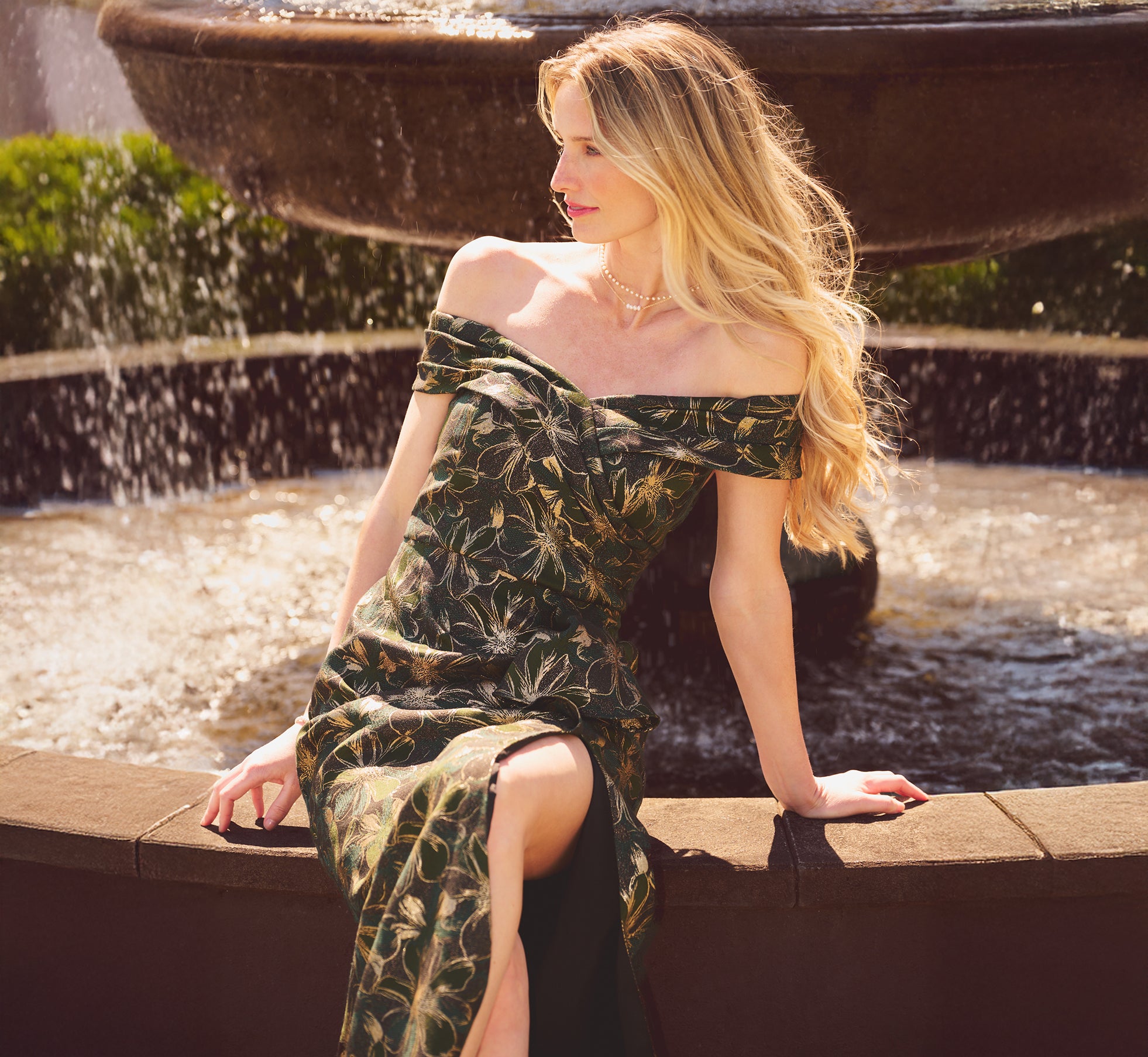 off the shoulder olive dress Charlotte Olive Maxi Dress S