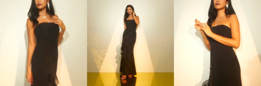 Black bridesmaid attire dress ideas