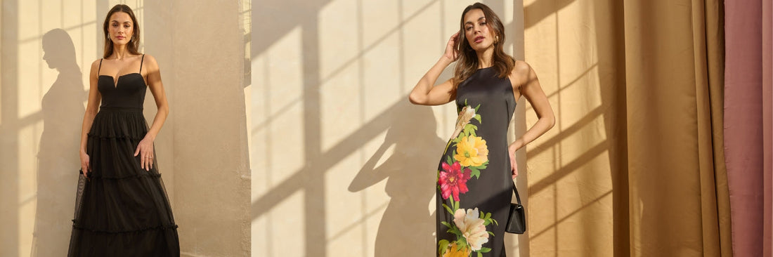 Black wedding guest dress ideas