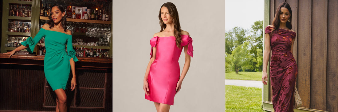 Off the shoulder cocktail dress ideas