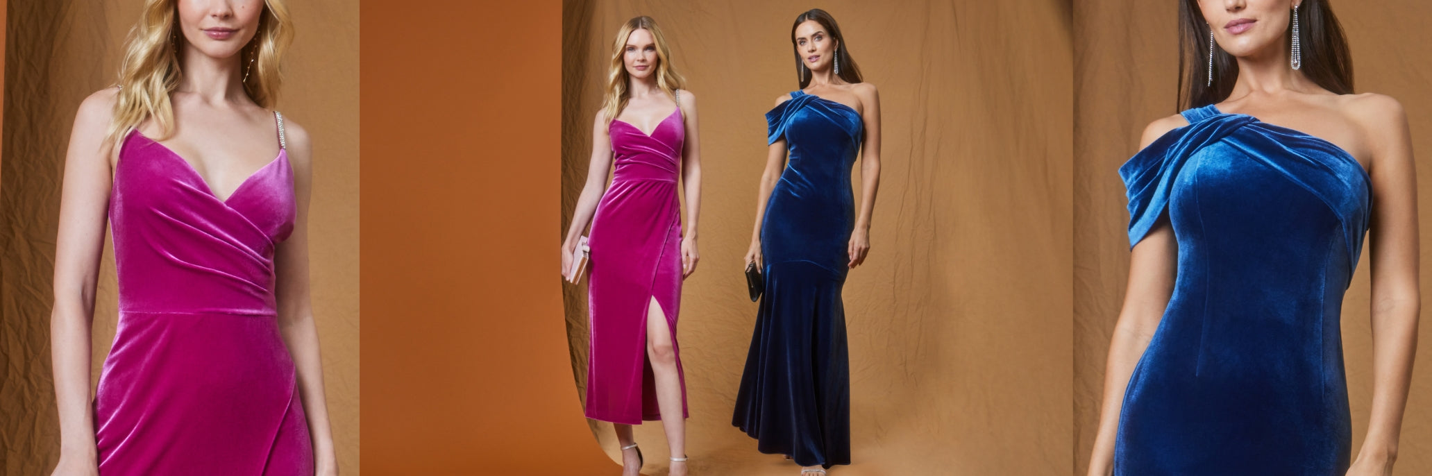 Velvet Bridesmaid Attire Ideas