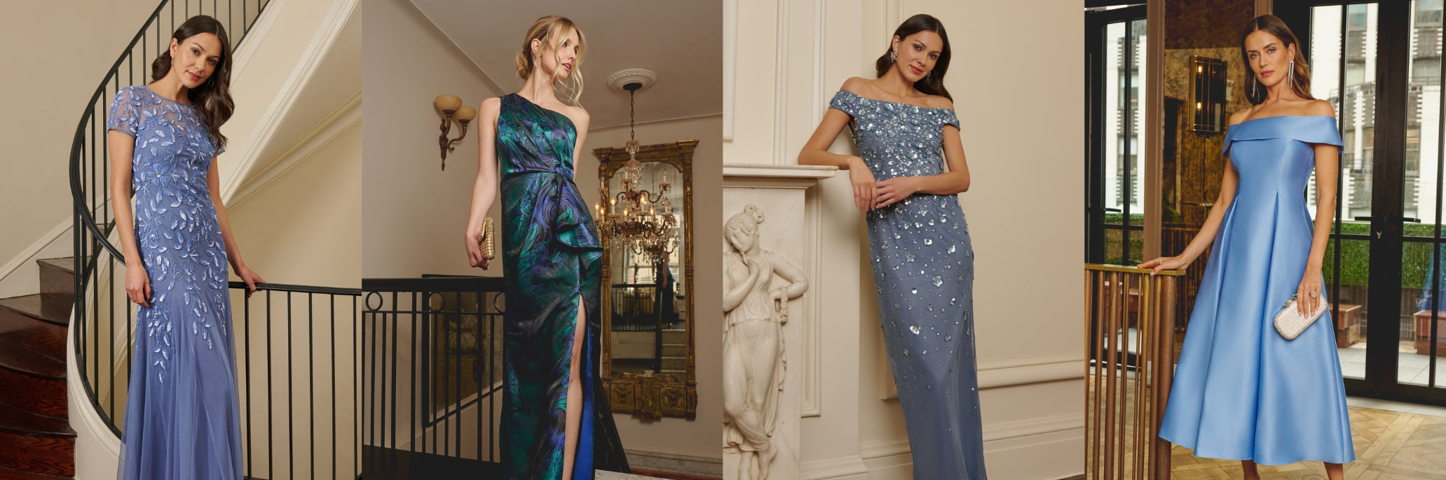 Blue mother of the bride attire ideas