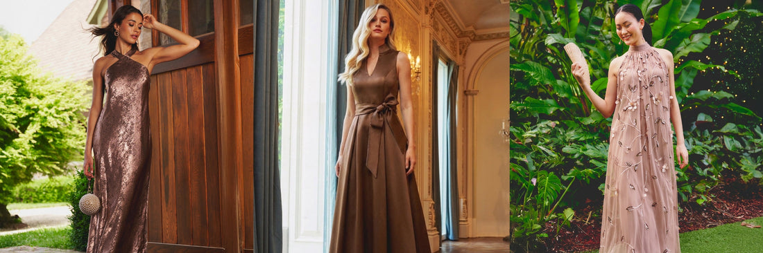 brown wedding guest dress ideas