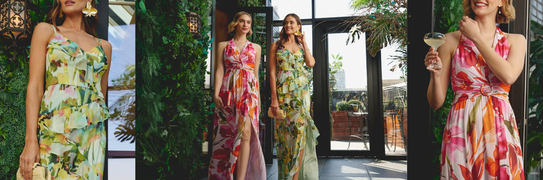patterned summer dresses Floral Gown Teuta Matoshi 43 Wearing Size Cordelia Ruffle Floral Maxi Dress