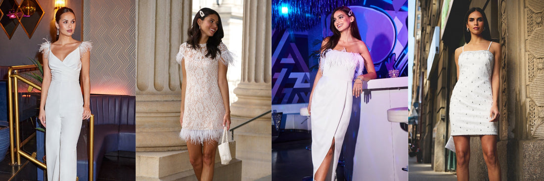White Bridal Shower Dress Inspiration for Every Bride - Adrianna Papell White Bridal Shower Dress Inspiration for Every Bride - Adrianna Papell