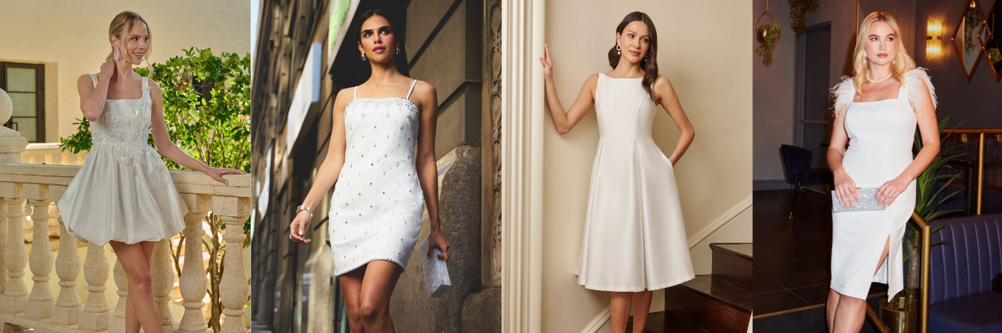 white rehearsal dinner dress ideas
