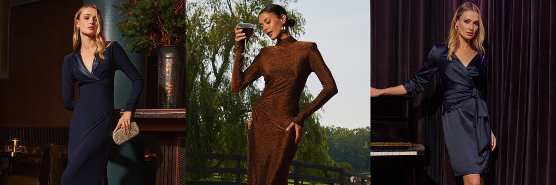 Winter Rehearsal Dinner Dresses: Cold-Weather Looks - Adrianna Papell Winter Rehearsal Dinner Dresses: Cold-Weather Looks - Adrianna Papell