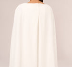 Structured Cape Sheath Dress In Ivory 4