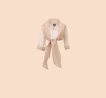 Organza Wrap Jacket With Short Sleeves In Champagne 7