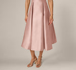 Sleeveless Mikado Fit And Flare Midi Dress With V-Back In Bellini 4