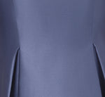 Sleeveless Mikado Fit And Flare Midi Dress With V-Back In Blue Frost 6