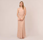 Adrianna Papell Art Deco Blouson Beaded Gown - Blush Adrianna Papell Art Deco Blouson Beaded Gown - Blush
