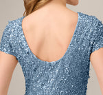 Scoop Back Sequin Gown In Nile 4