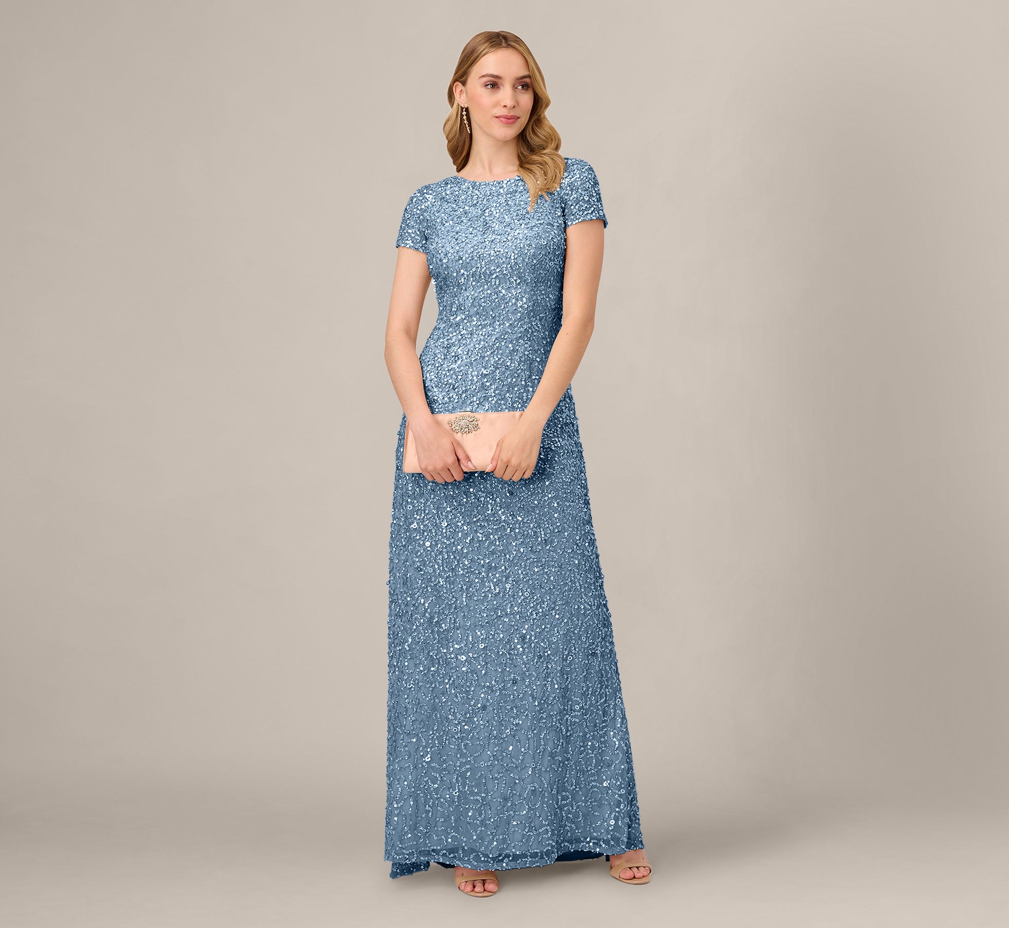 princess polly baby blue dress Crinkled Chiffon Dress (Women)