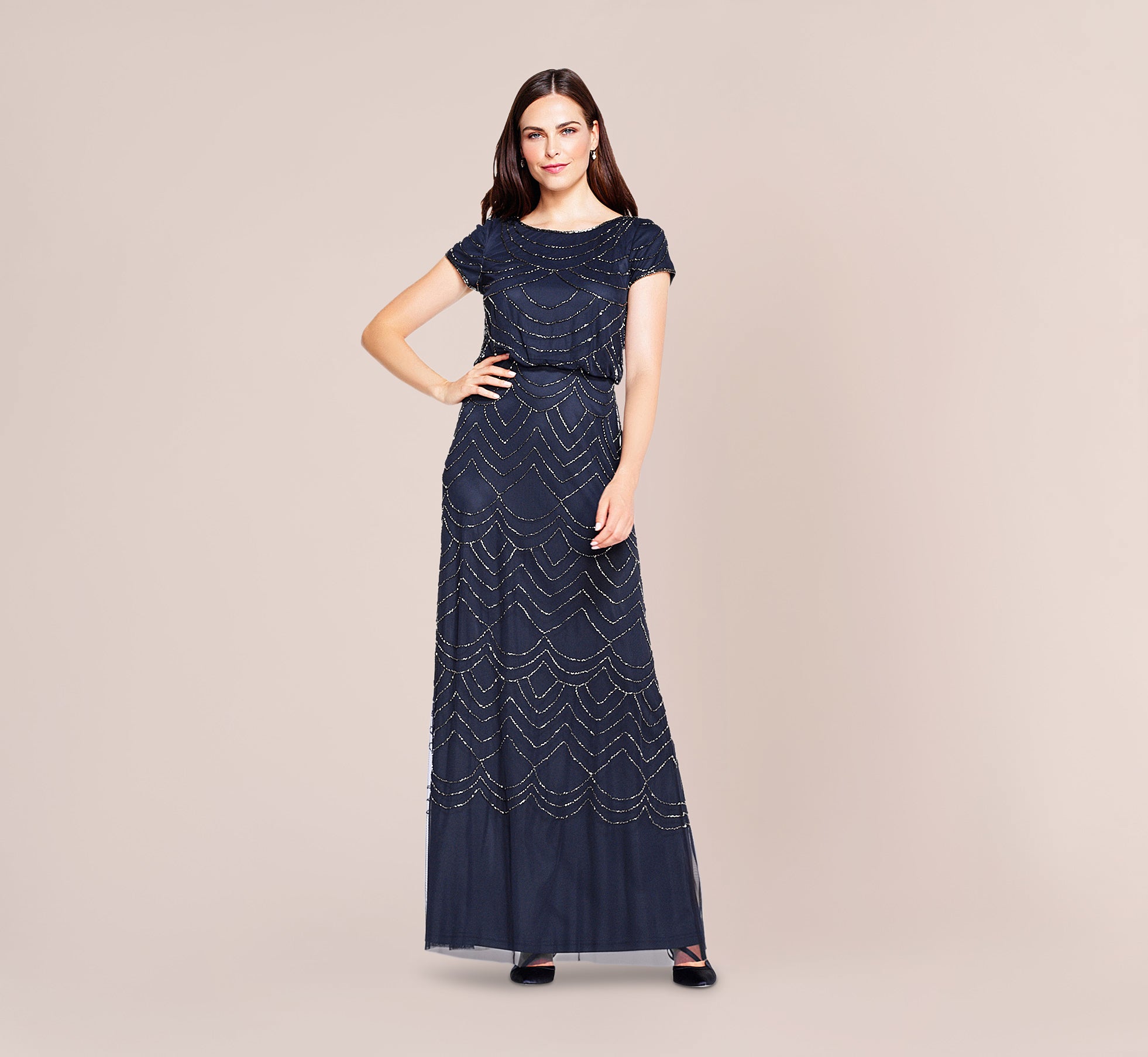 Navy Dresses and Gowns for Women - Adrianna Papell Navy Dresses and Gowns for Women - Adrianna Papell