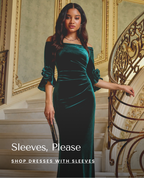 Dark Green Bell Sleeve Off Shoulder Stretch Velvet Rosette Gown
