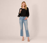 Knit Top With Pleated Sleeves In Black 2