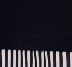 Three Quarter Sleeve Sweater With Button Down Accents In Navy W  Navy Ivry Small Stripe 6