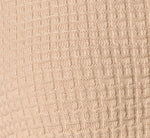 Waffle Knit Cardigan Sweater With Frayed Edges In Champagne Blush 7