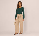 Ribbed Detail Embellished Pullover Sweater In Deep Forest 1