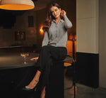 Ponte Knit Wide Leg Cargo Pant In Black 1