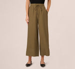 Wide Leg Drawstring Pant In New Green 2