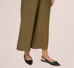 Wide Leg Drawstring Pant In New Green 4