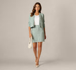Fray Trimmed Pencil Skirt With Pockets In Dusty Seamist 1