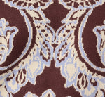 Floral Print Crew Neck Pullover Sweater In Chocolate Large Paisley 7