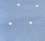 Short Sleeve Chain Patterned Knit Top In Classic Blue Medium Simple Dot 7