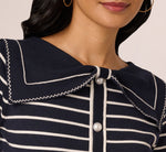 Long Sleeve Sailor Collar Pullover Sweater In Navy Ivory 6