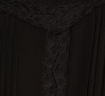 Short Sleeve Pintuck Lace Top In Black 7