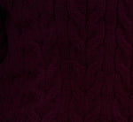 Pearly Trim Cable Knit Cardigan Sweater In Raisin 8