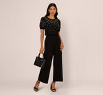 Puff Sleeve Pearly Embellished Sweater In Black 3