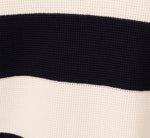 Striped Sweater Vest Cap Sleeve Collared Twofer Shirt In Navy Ivory Stripe W  Chambray 6