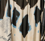 Printed Side Slit A Line Midi Skirt In Blue Diamond Tiki 6