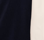 Flutter Sleeve Tie Neck Knit Top In Navy Ivory 6