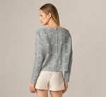 Long Sleeve Open Crochet Sweater In Soft Cloud 6