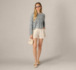 Long Sleeve Open Crochet Sweater In Soft Cloud 2