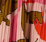 Micropleated Printed A Line Midi Skirt In Pale Mauve Botanic Flora 6