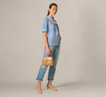 Puff Sleeve Tie Neck Top In Rainwashed Ivory 2