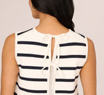 Tie Back Twofer Tank Sweater In Ivory Navy W  Ivory 6