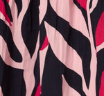 Leaf Print A Line Midi Skirt In Navy Leaf Vine 7