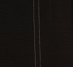 Contrast Stitching A Line Midi Skirt In Black Ivory 7