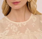 Puff Sleeve Lace Yoke Top In Barely Beige 4
