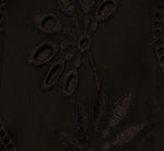 Long Sleeve Sheer Floral Eyelet Lace Blouse In Black 7