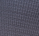 Three Quarter Sleeve Waffle Knit Short Dress In Dusty Blue 7