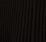 Flutter Sleeve Ribbed Cable Midi Dress In Black 7