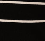 Long Sleeve Contrast Tipped Sweater Dress In Black Ivory 7